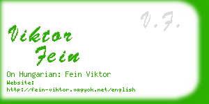viktor fein business card